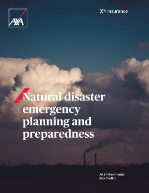 Natural Disaster Emergency Planning and Preparedness Risk Bulletin