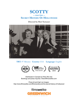 Scotty --- and the --- Secret History of Hollywood