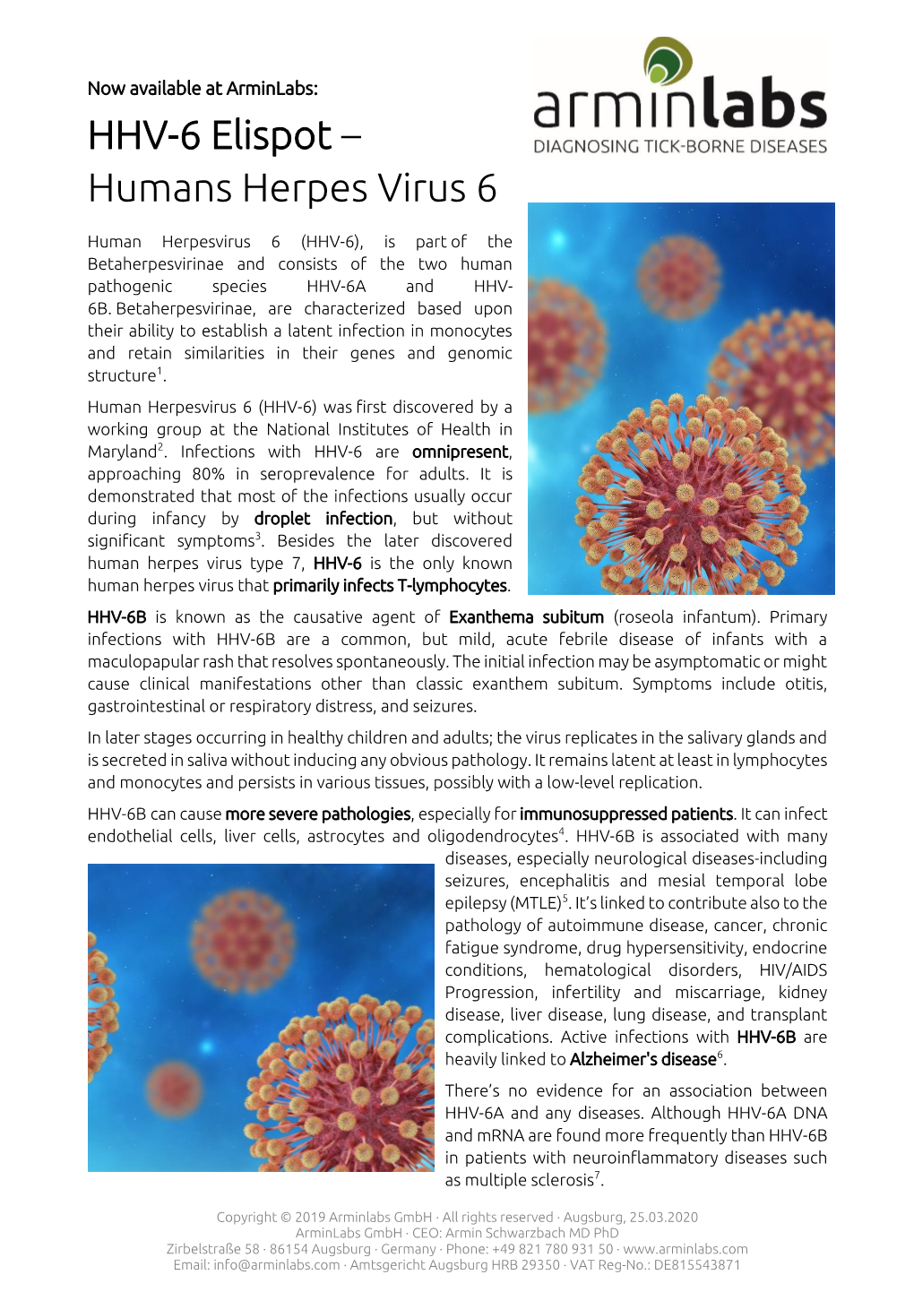 HHV-6 Elispot – Humans Herpes Virus 6