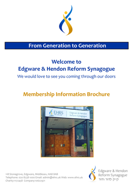 Welcome to Edgware & Hendon Reform Synagogue