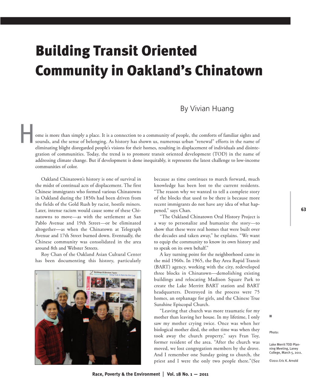 Building Transit Oriented Community in Oakland's Chinatown
