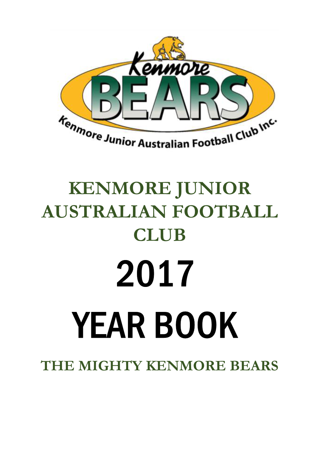Kenmore Junior Australian Football Club 2017 Year Book