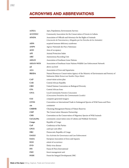 Acronyms and Abbreviations