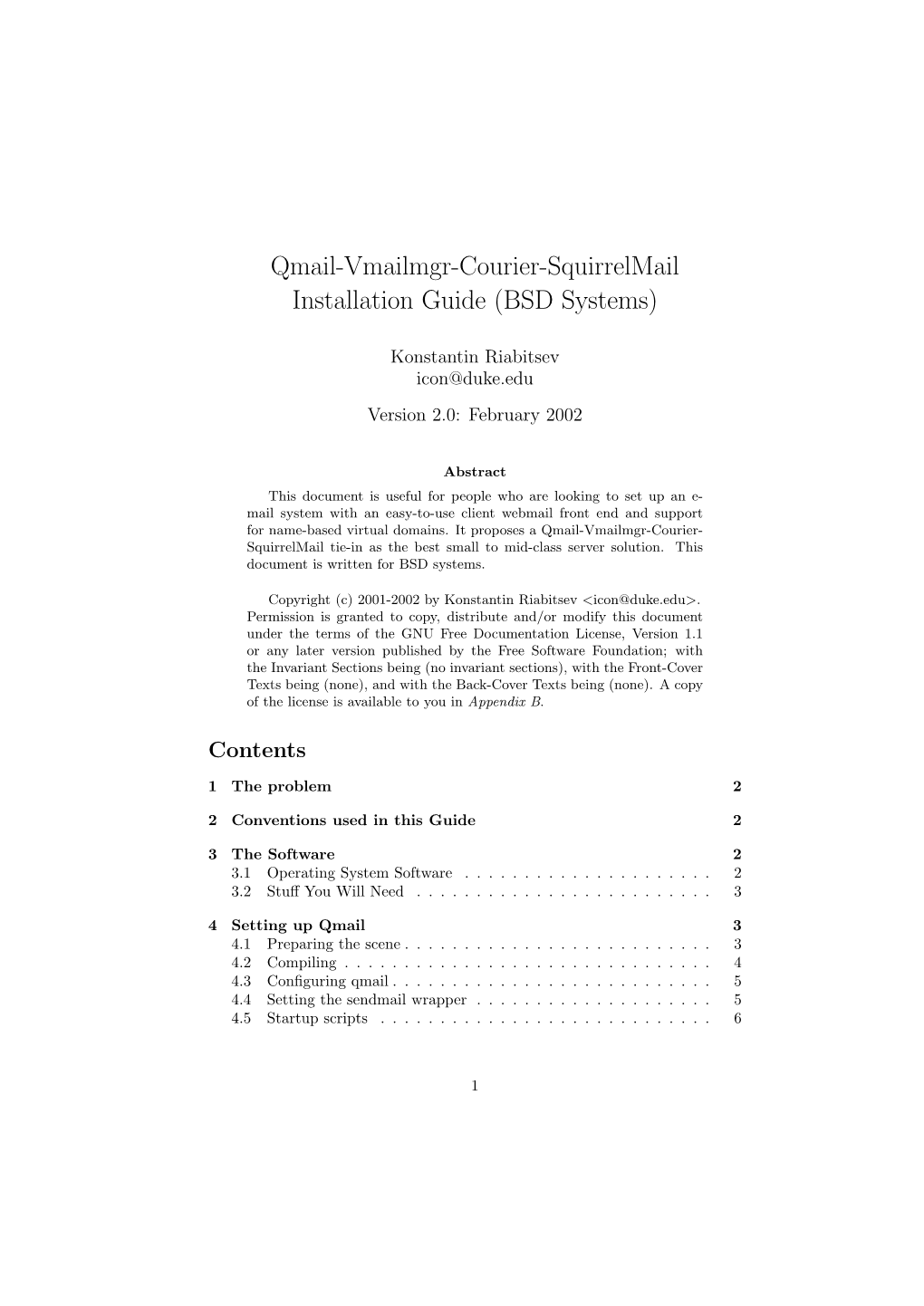 Qmail-Vmailmgr-Courier-Squirrelmail Installation Guide (BSD Systems)