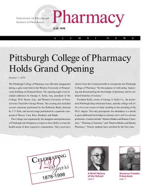 Pharmacy Pharmacy Fall 1998