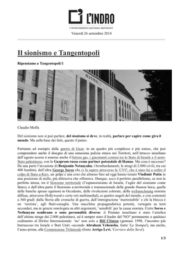 Il Sionismo E Tangentopoli