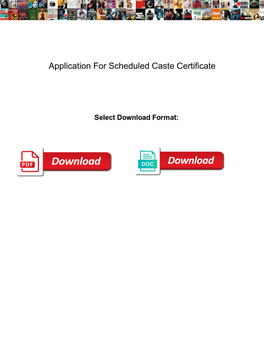 Application for Scheduled Caste Certificate