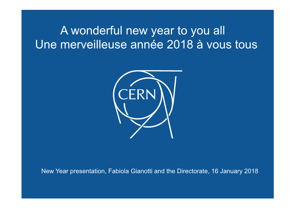 A Wonderful New Year to You All Une Merveilleuse Année 2018 À Vous Tous