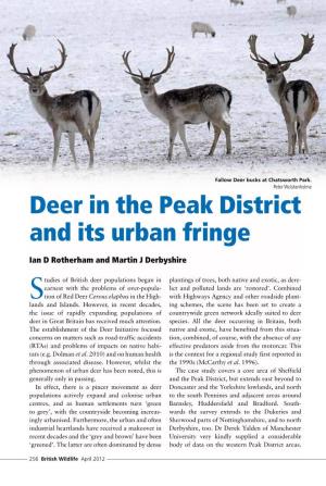 Deer in the Peak District and Its Urban Fringe Deer in the Peak District and Its Urban Fringe