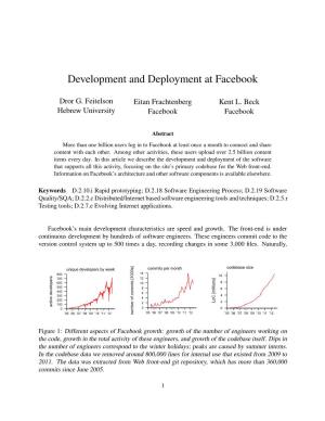Development and Deployment at Facebook