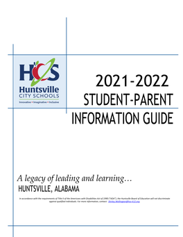 2021-2022 Student-Parent Information Guide