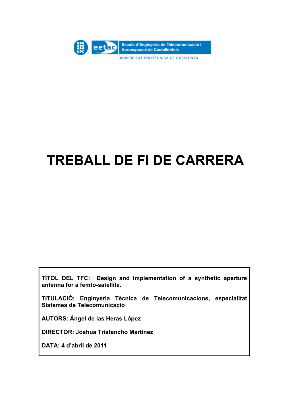 Treball De Fi De Carrera