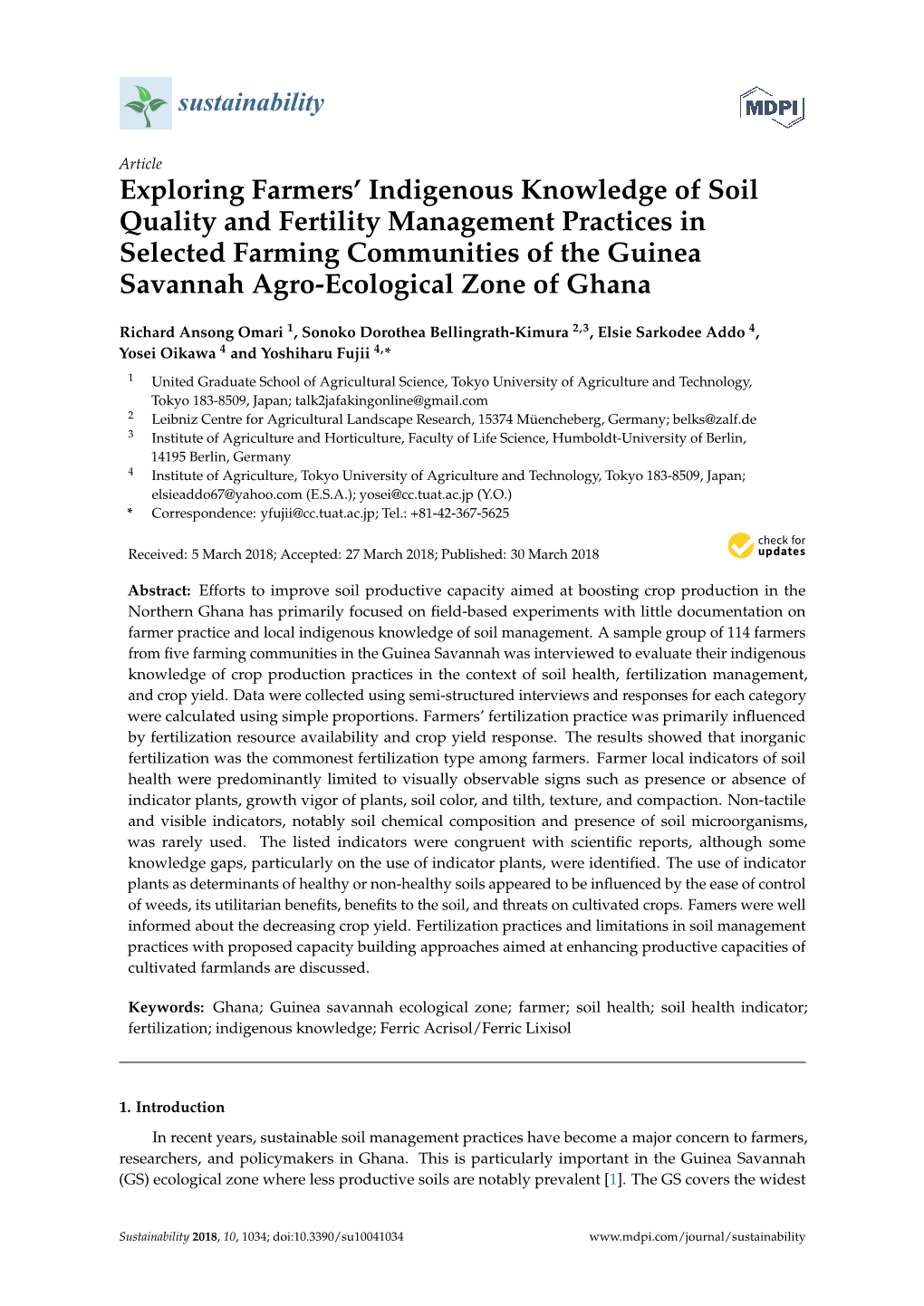 Exploring Farmers' Indigenous Knowledge of Soil Quality And