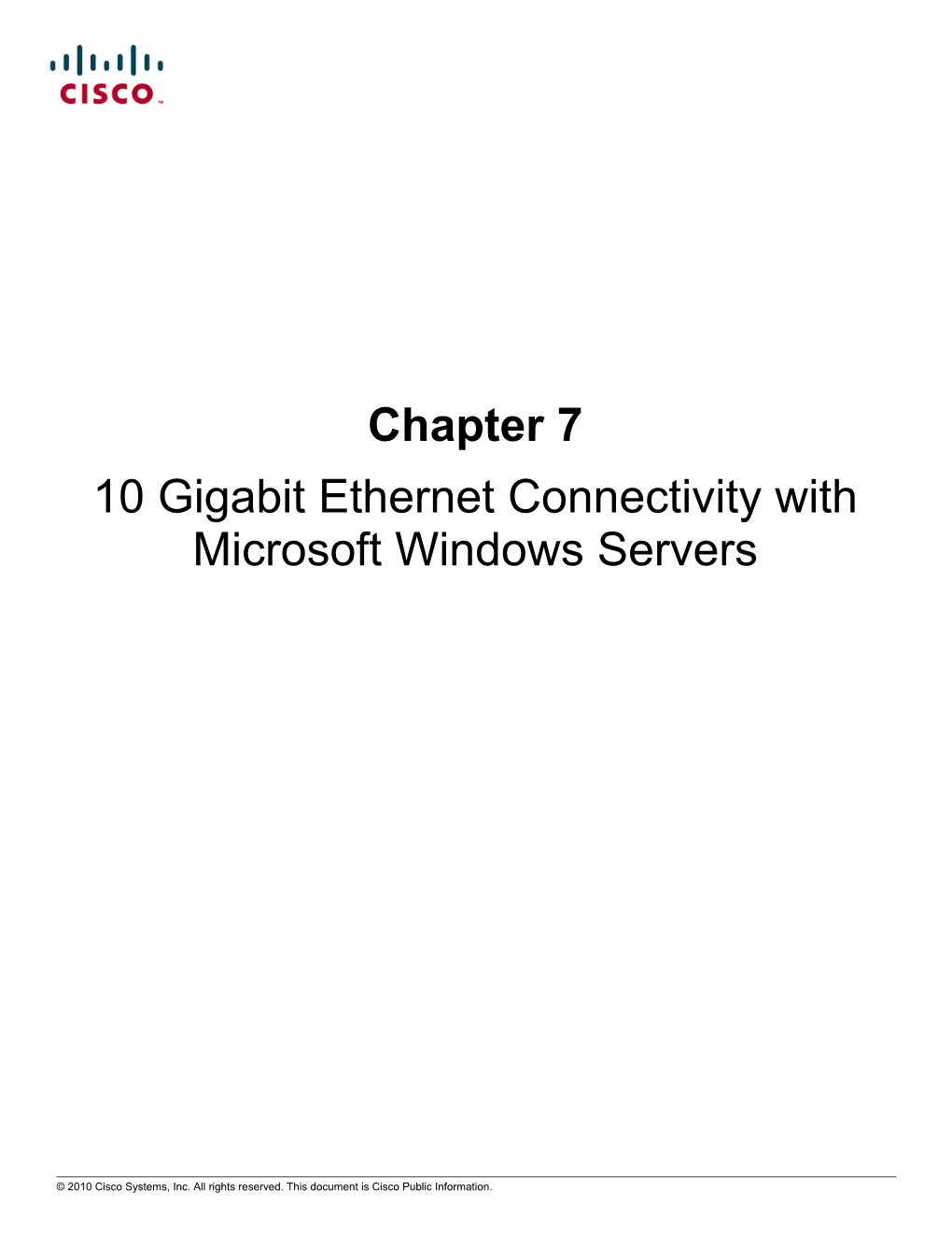 10 Gigabit Ethernet Connectivity with Microsoft Windows Servers