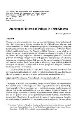 Archetypal Patterns of Politics in Third Cinema