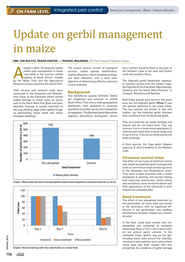 Update on Gerbil Management in Maize