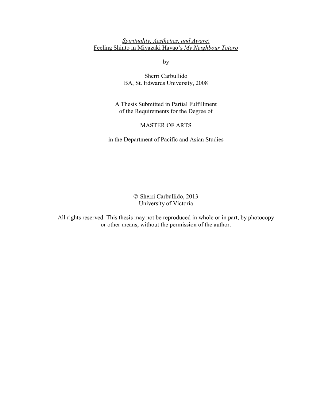 Uvic Thesis Template