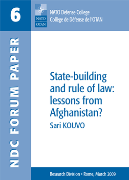 Page 1 State-Building and Rule of Law: Lessons from Afghanistan? Sari