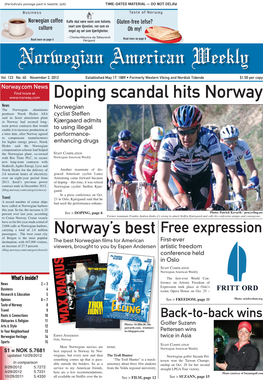 Doping Scandal Hits Norway