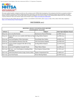 Recalls/Defects | National Highway Traffic Safety Administration(NHTSA)