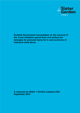 Scottish Government Consultation On