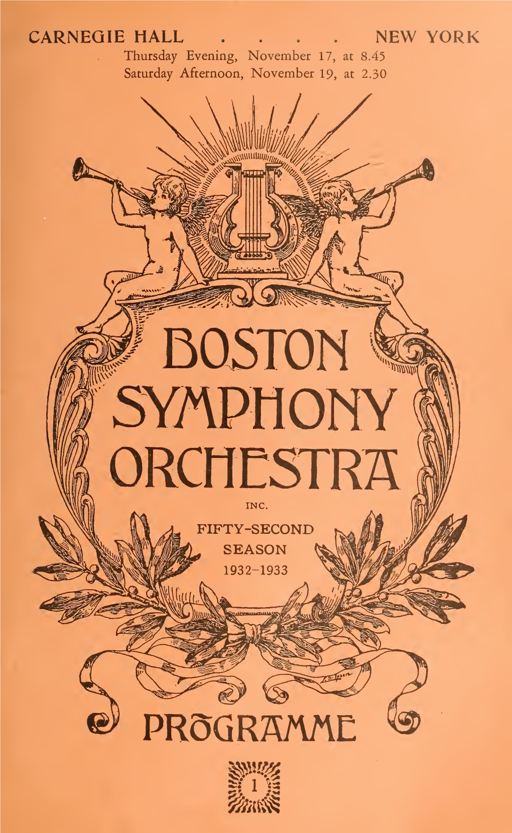 Boston Symphony Orchestra Concert Programs, Season 52,1932