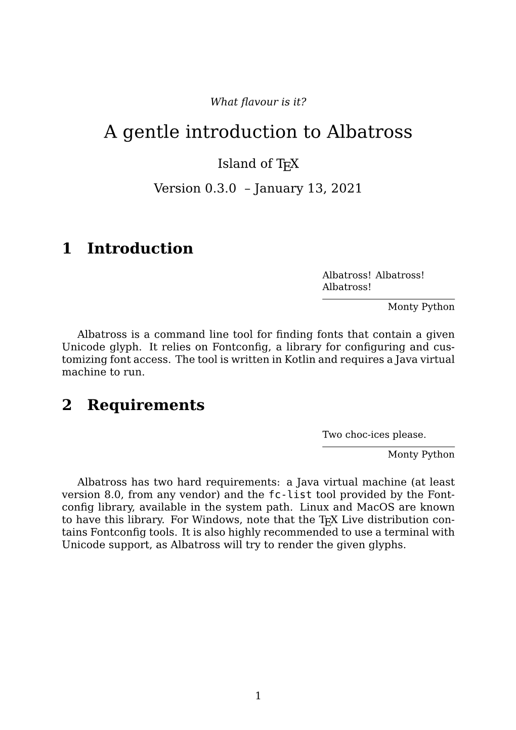 A Gentle Introduction to Albatross