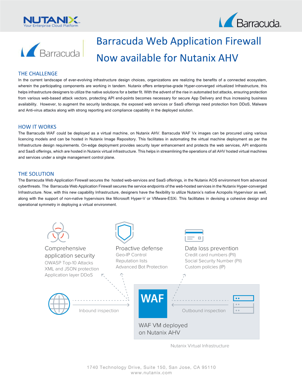Barracuda Web Application Firewall Now Available for Nutanix AHV