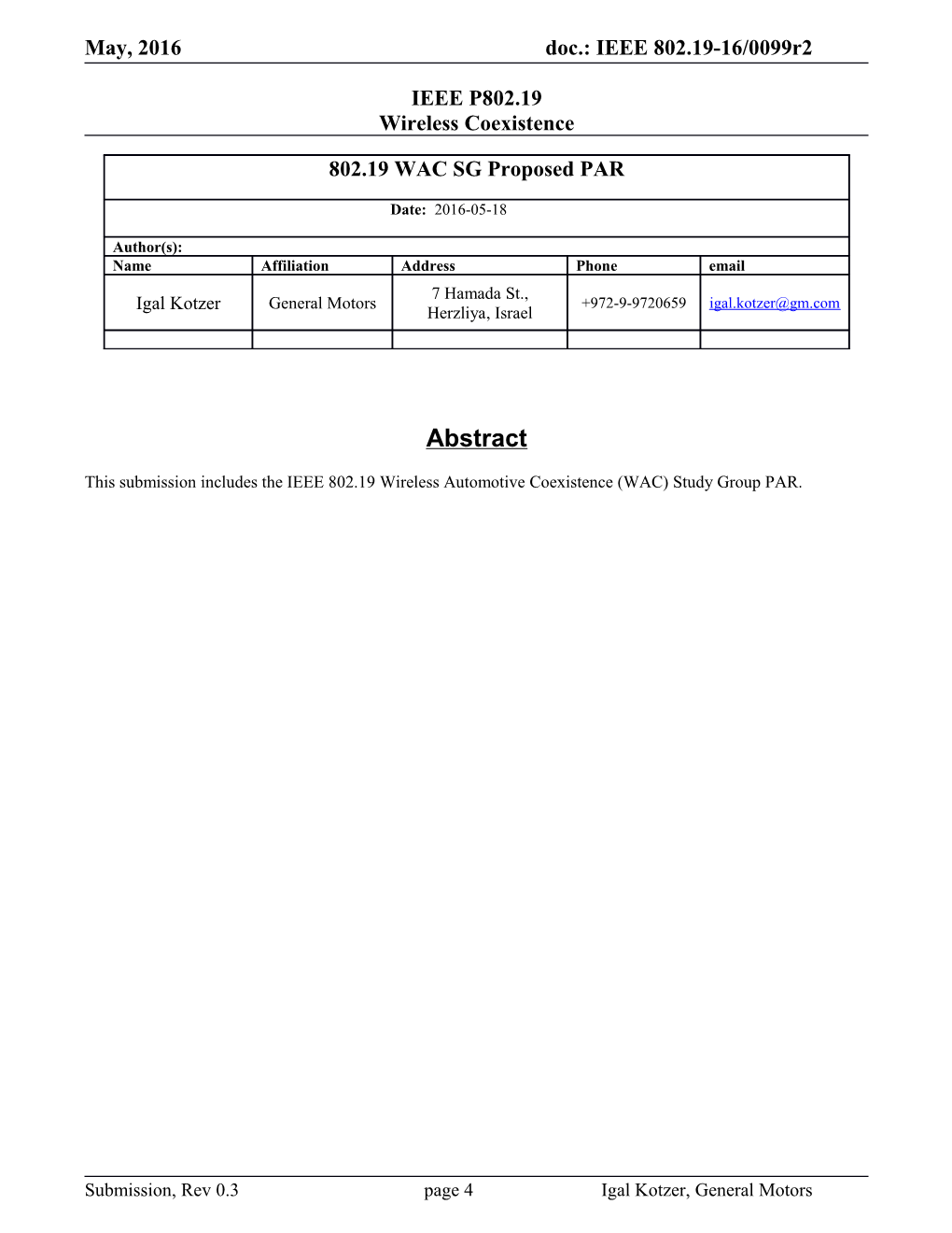 IEEE P802.19 Wireless Coexistence s1