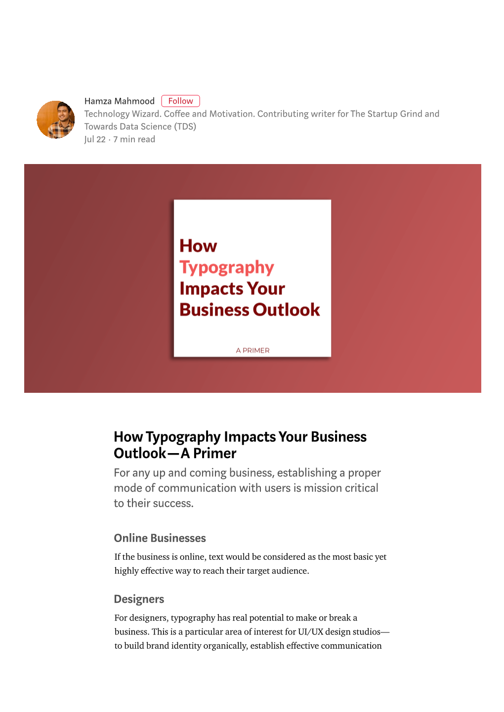 How Typography Impacts Your Business Outlook — a Primer