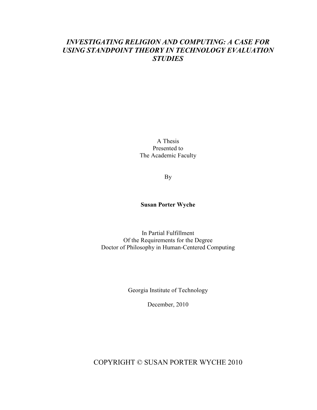 Investigating Religion and Computing: a Case for Using Standpoint Theory in Technology Evaluation Studies