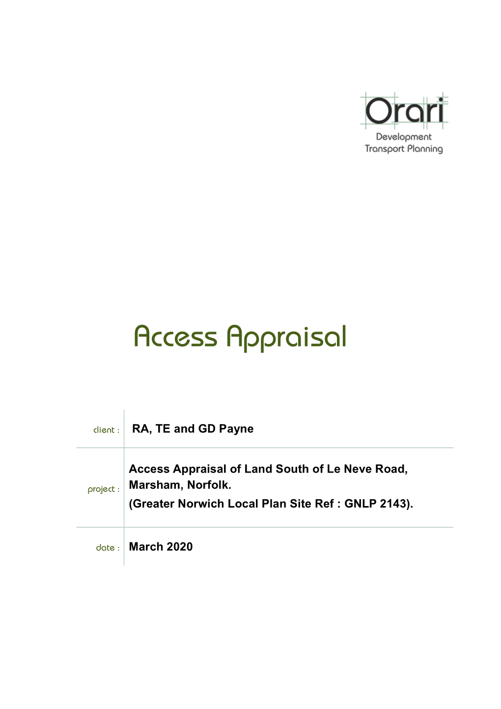 Access Appraisal