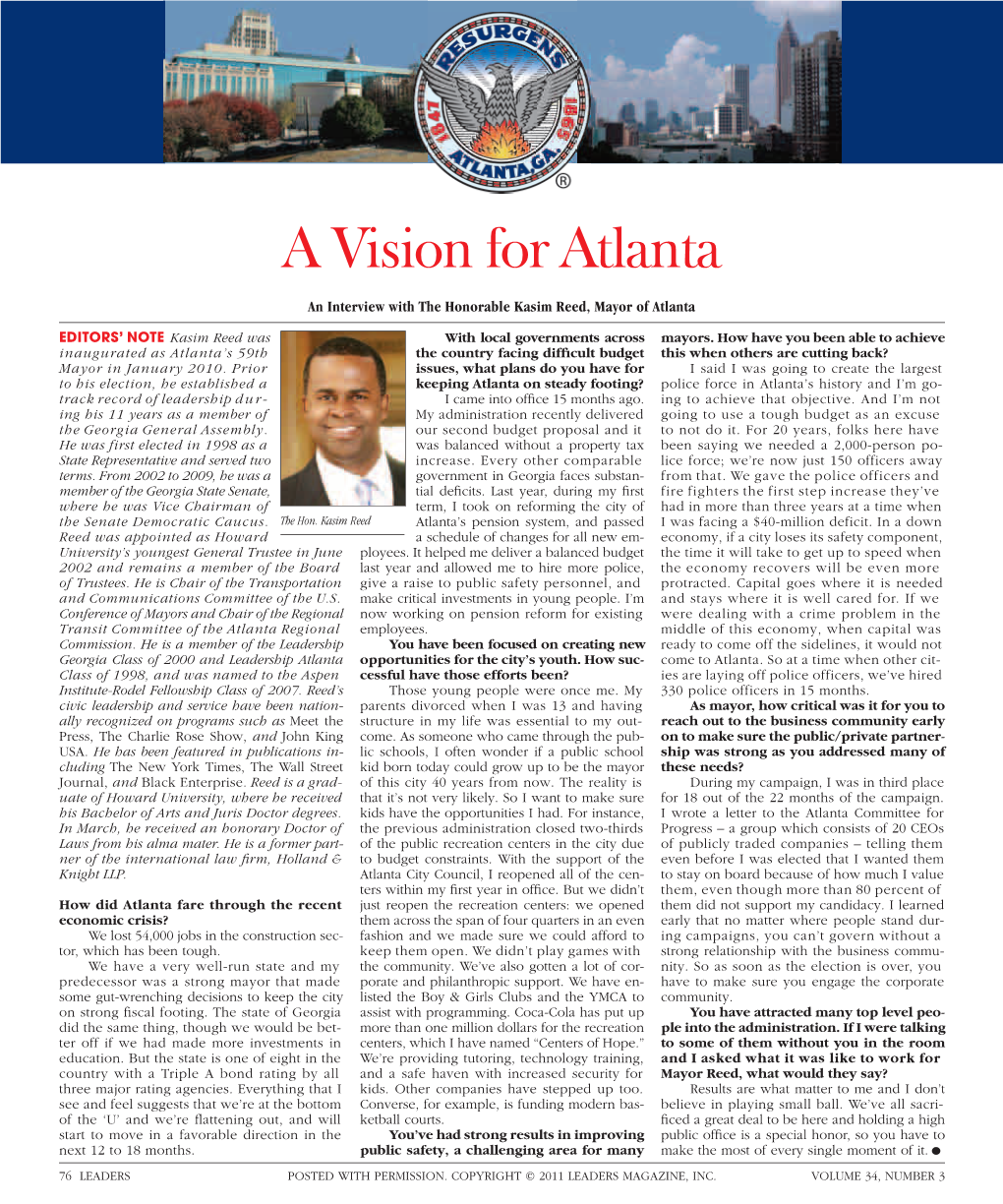 A Vision for Atlanta