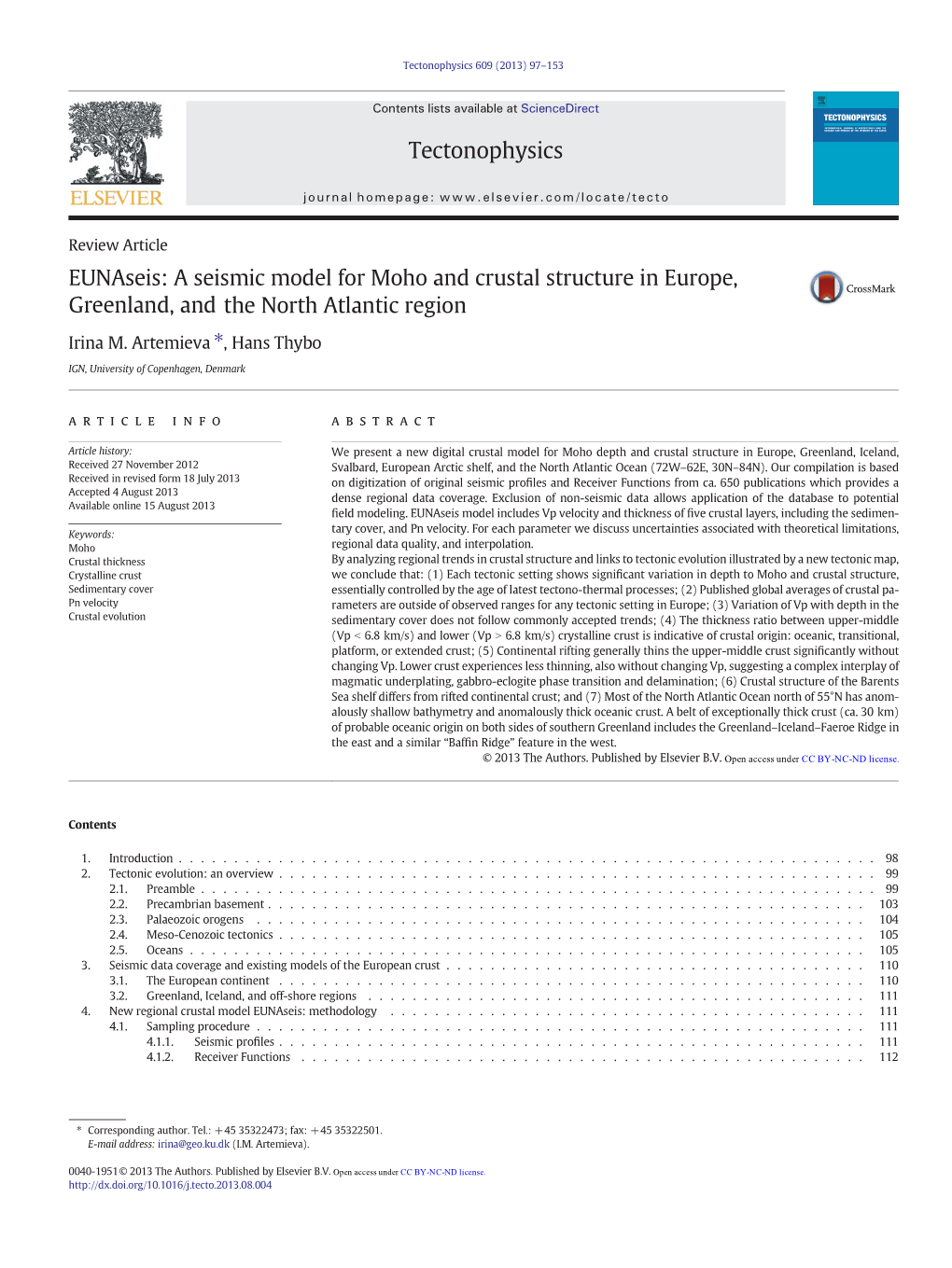 A Seismic Model for Moho and Crustal Structure in Europe, Greenland, and the North Atlantic Region