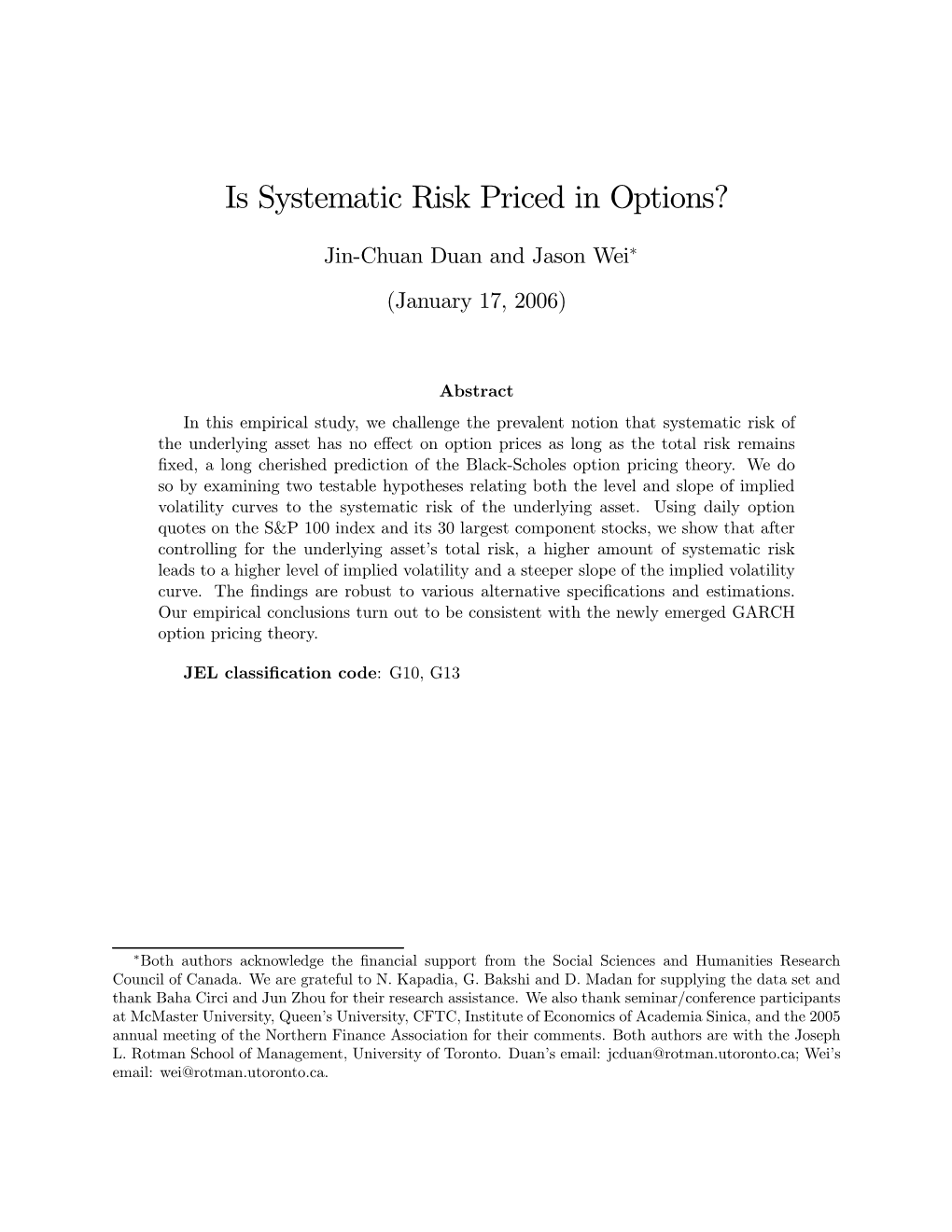 Is Systematic Risk Priced in Options?