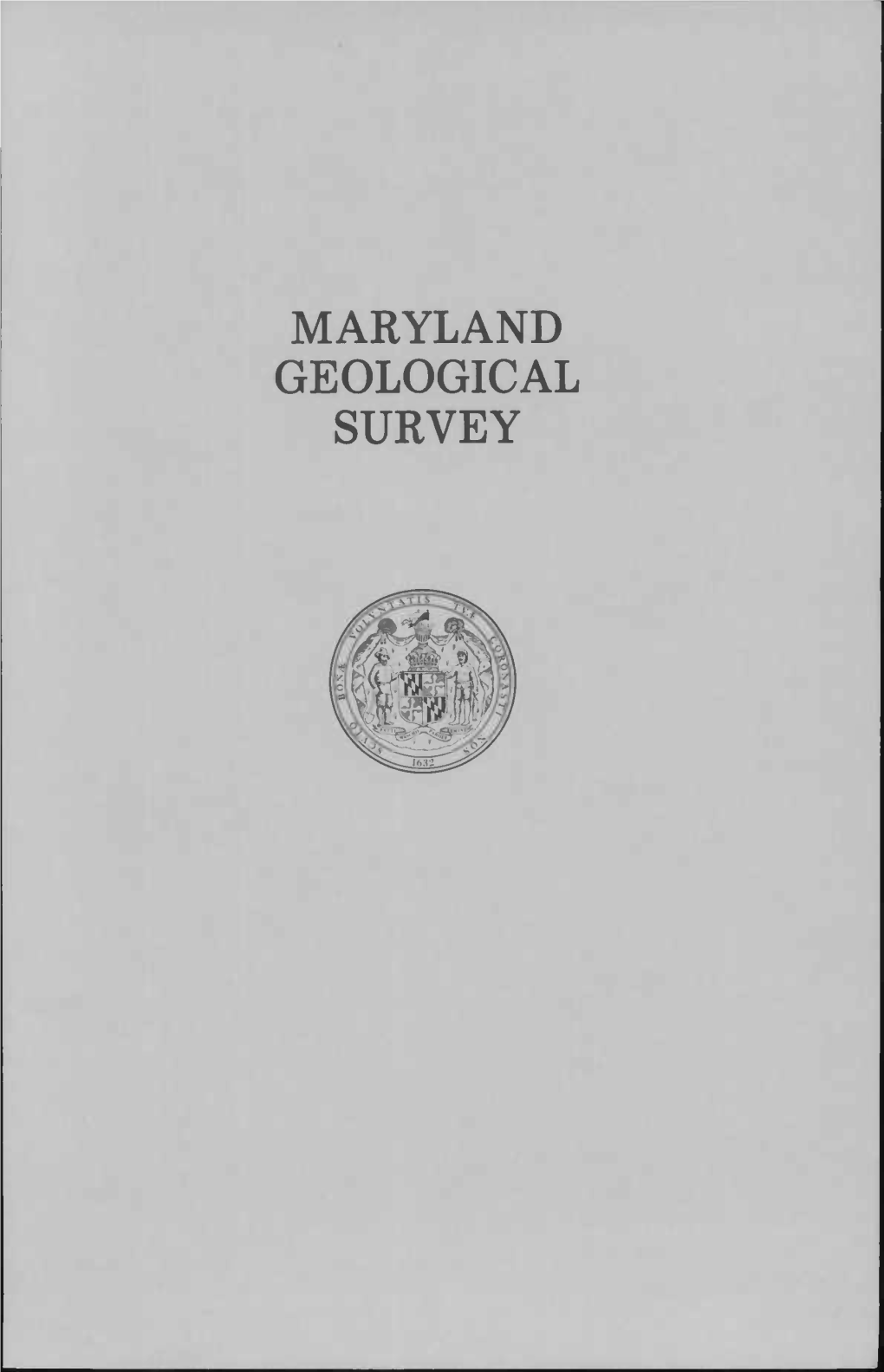 MARYLAND GEOLOGICAL SURVEY Kenneth N