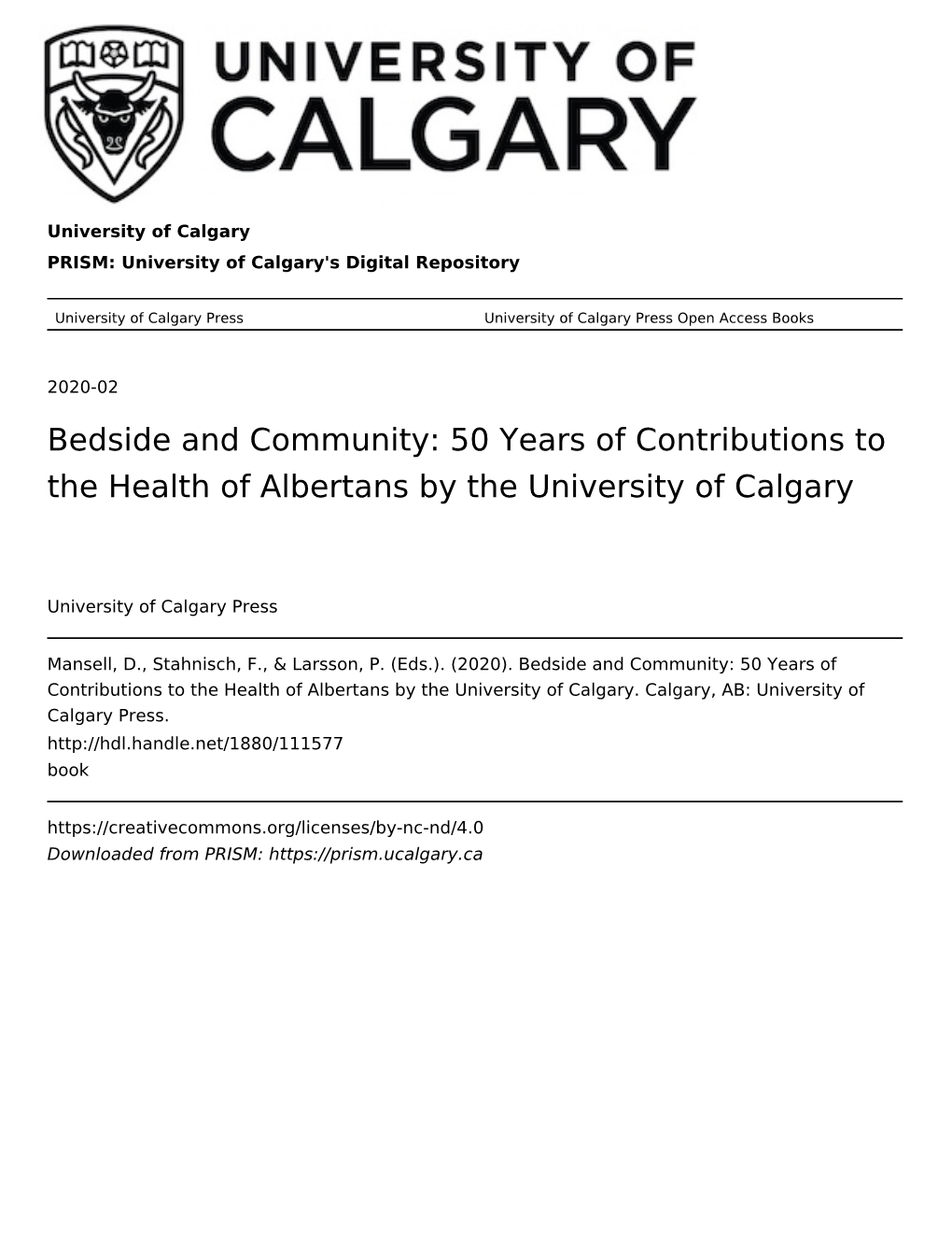 “Then” and “Now”: from Physical Education to Kinesiology at the University of Calgary