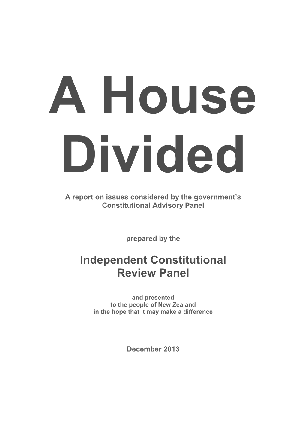 Independent Constitutional Review Panel