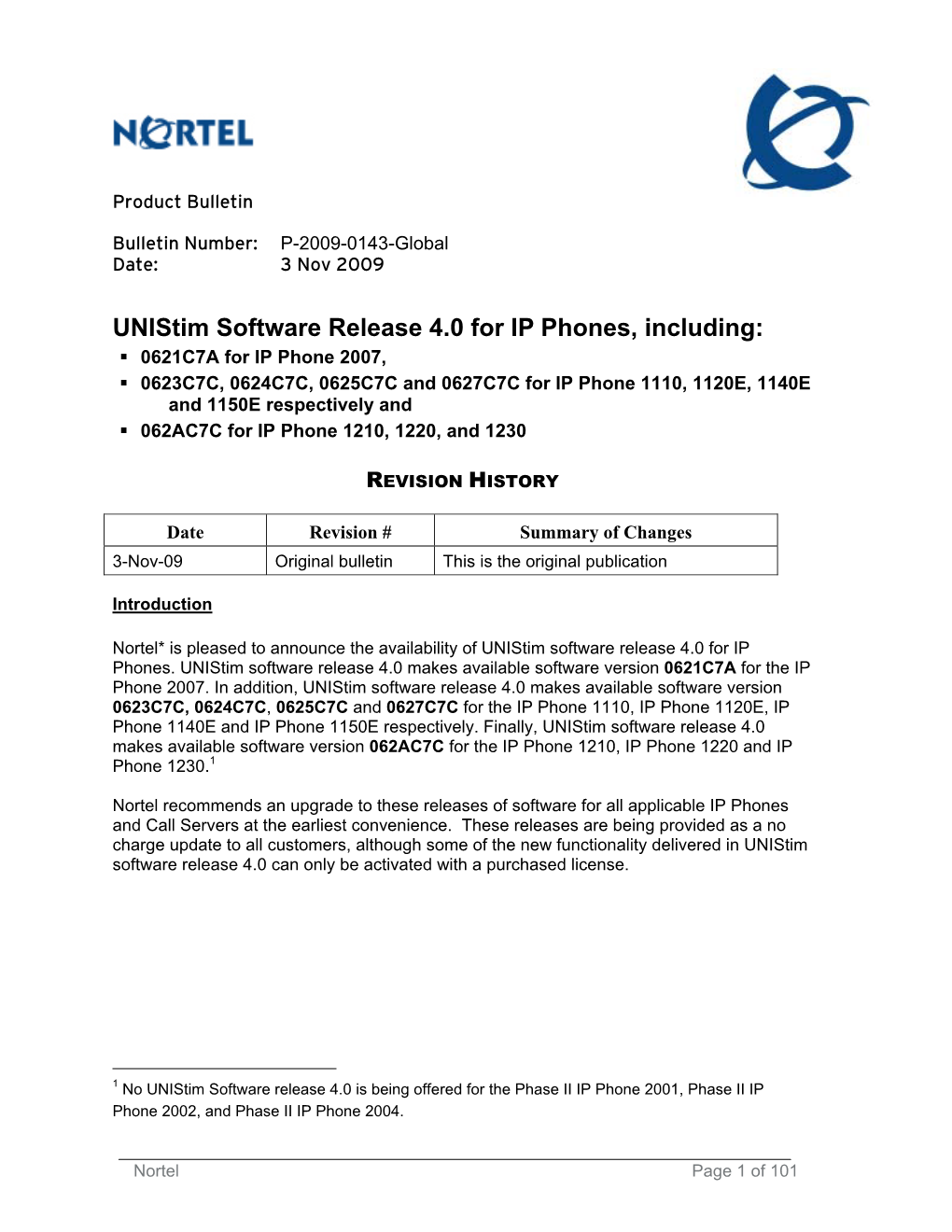 Unistim Software Release 4.0 for IP Phones, Including