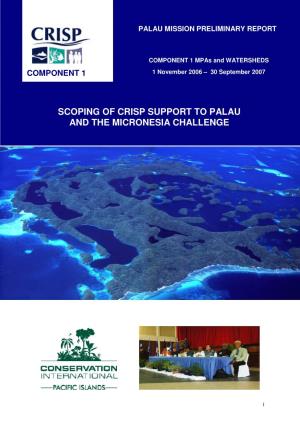 Scoping of Crisp Support to Palau and the Micronesia Challenge