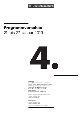 Programmvorschau 21