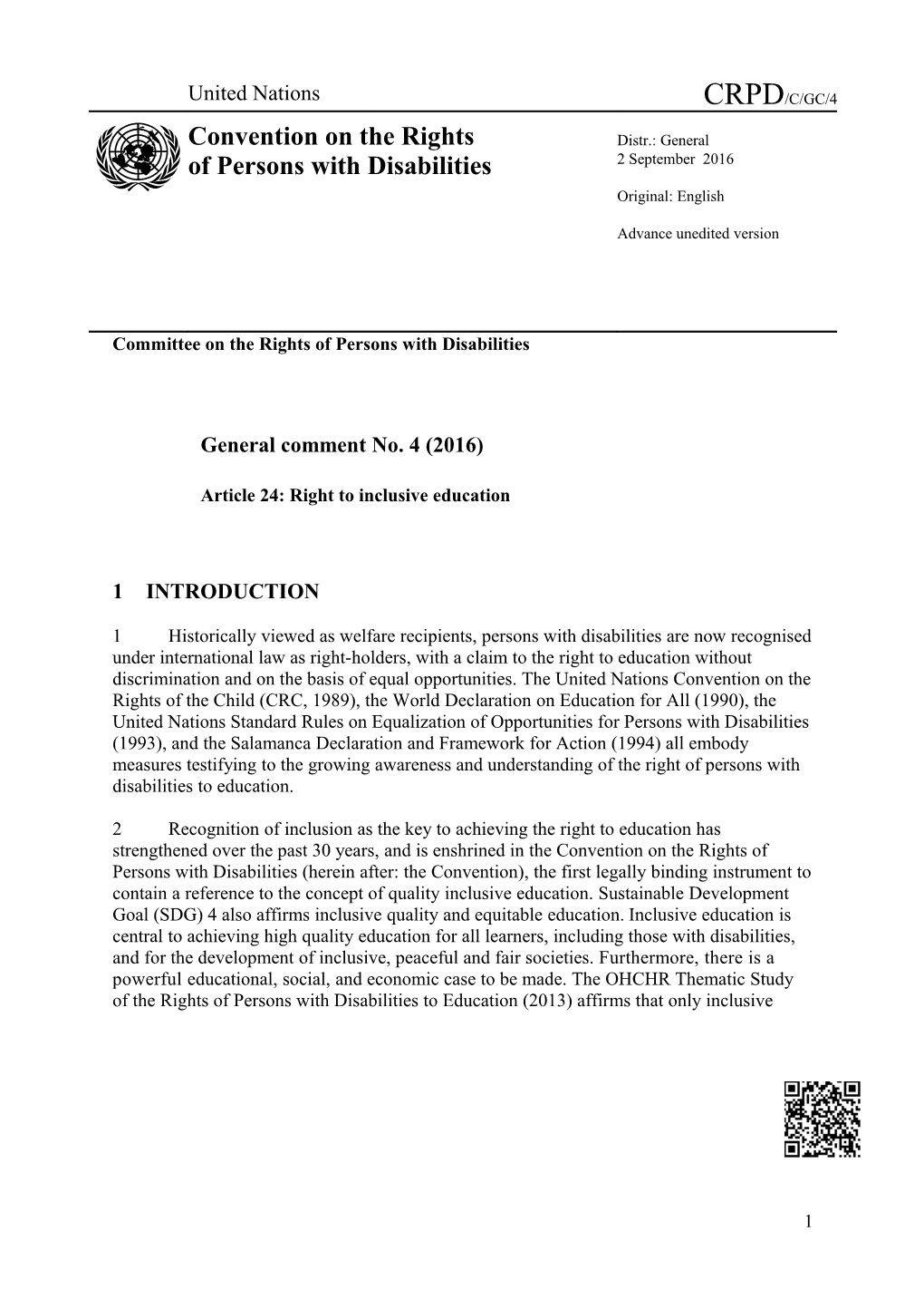 Committee on the Rights of Persons with Disabilities