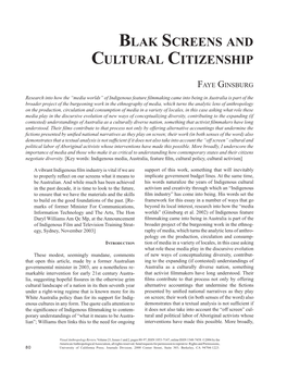 Black Screens and Cultural Citizenship
