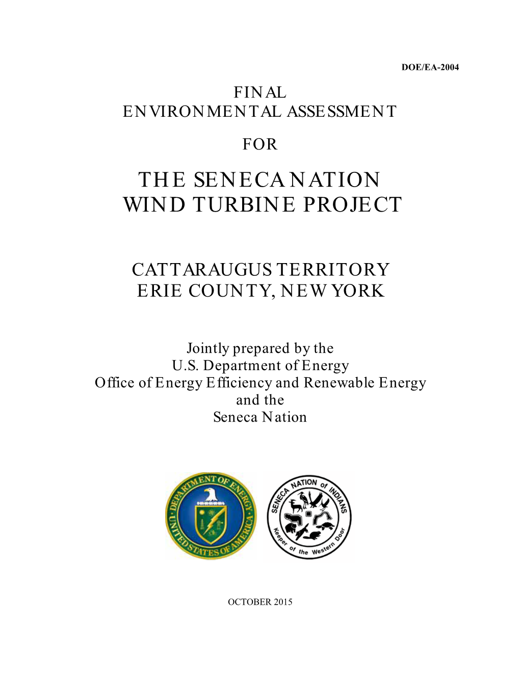 The Seneca Nation Wind Turbine Project