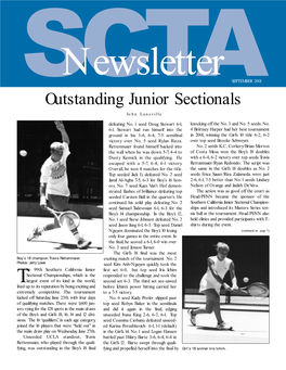 Outstanding Junior Sectionals