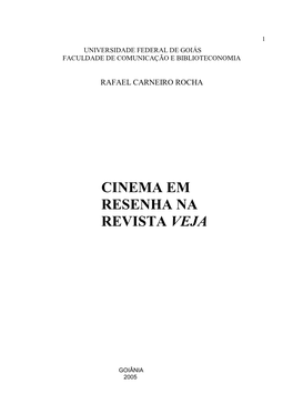 Cinema Em Resenha Na Revista Veja