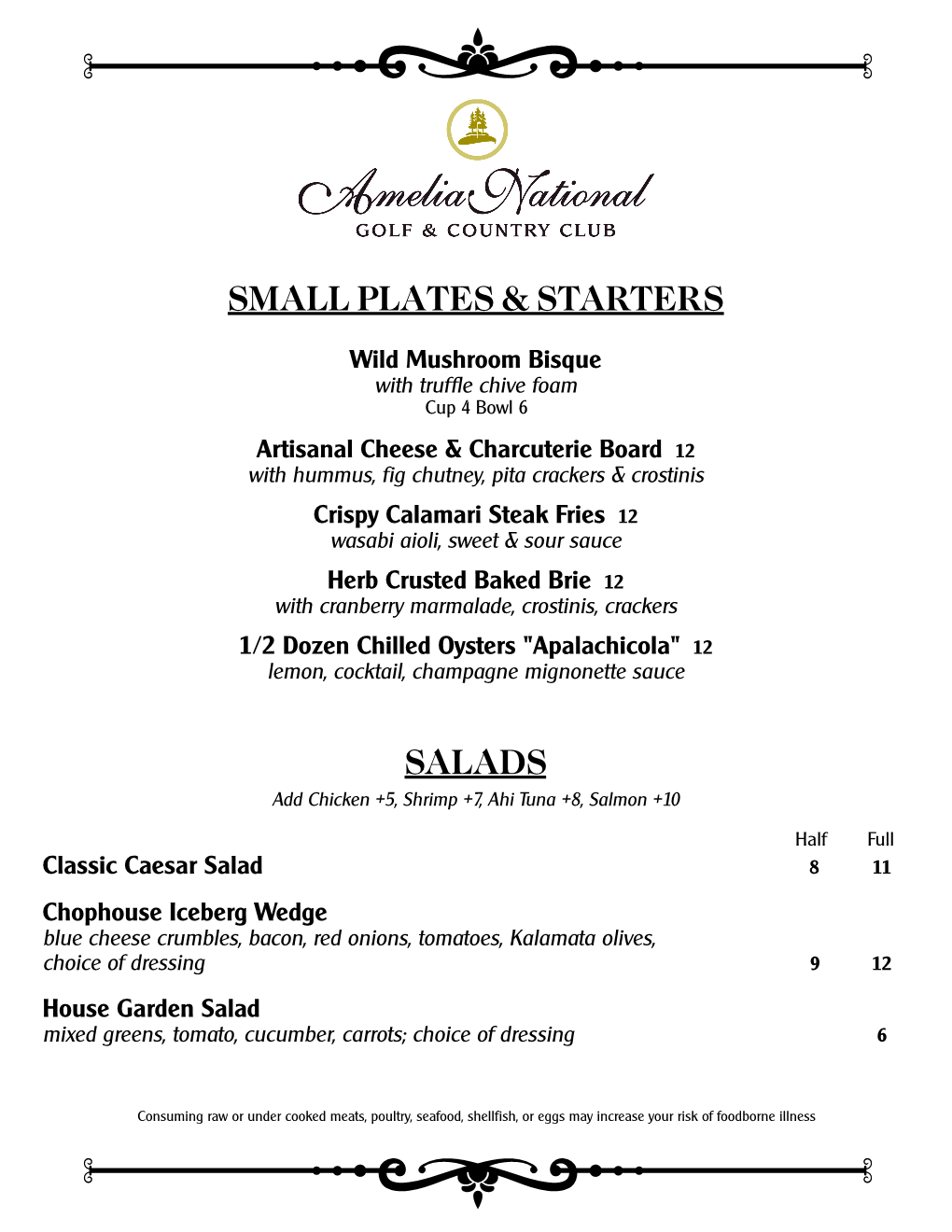 Salads Small Plates & Starters