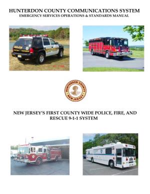 Hunterdon County Communications System Emergency Services Operations & Standards Manual