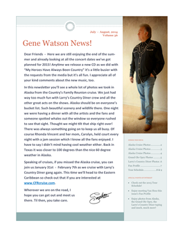 Gene Watson News!