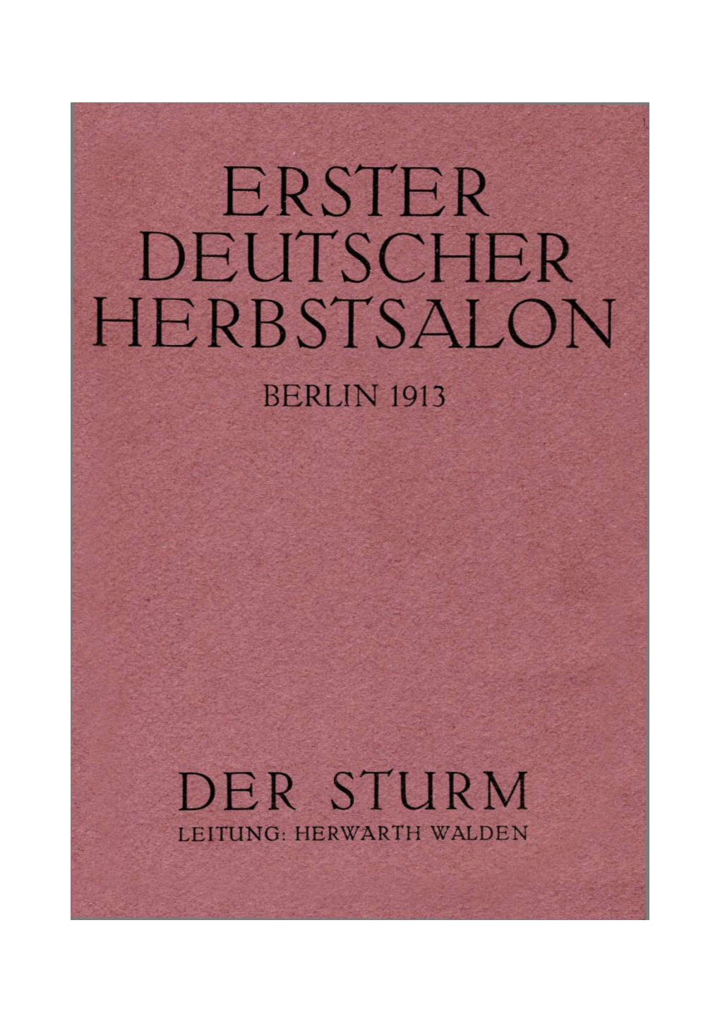 Erster Deutscher Herbstsalon Berlin 1913